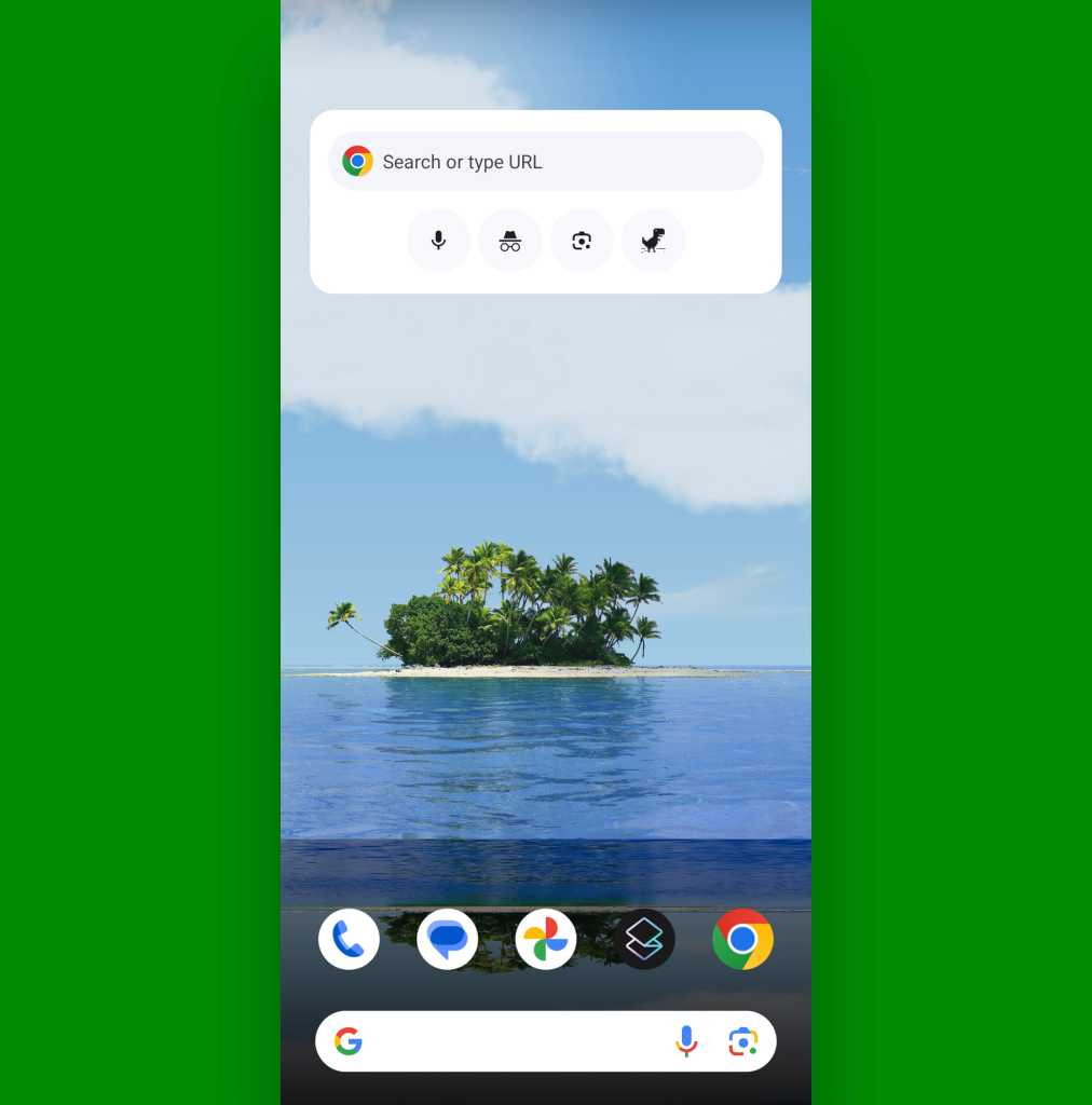 Google Gemini web search - Android widget