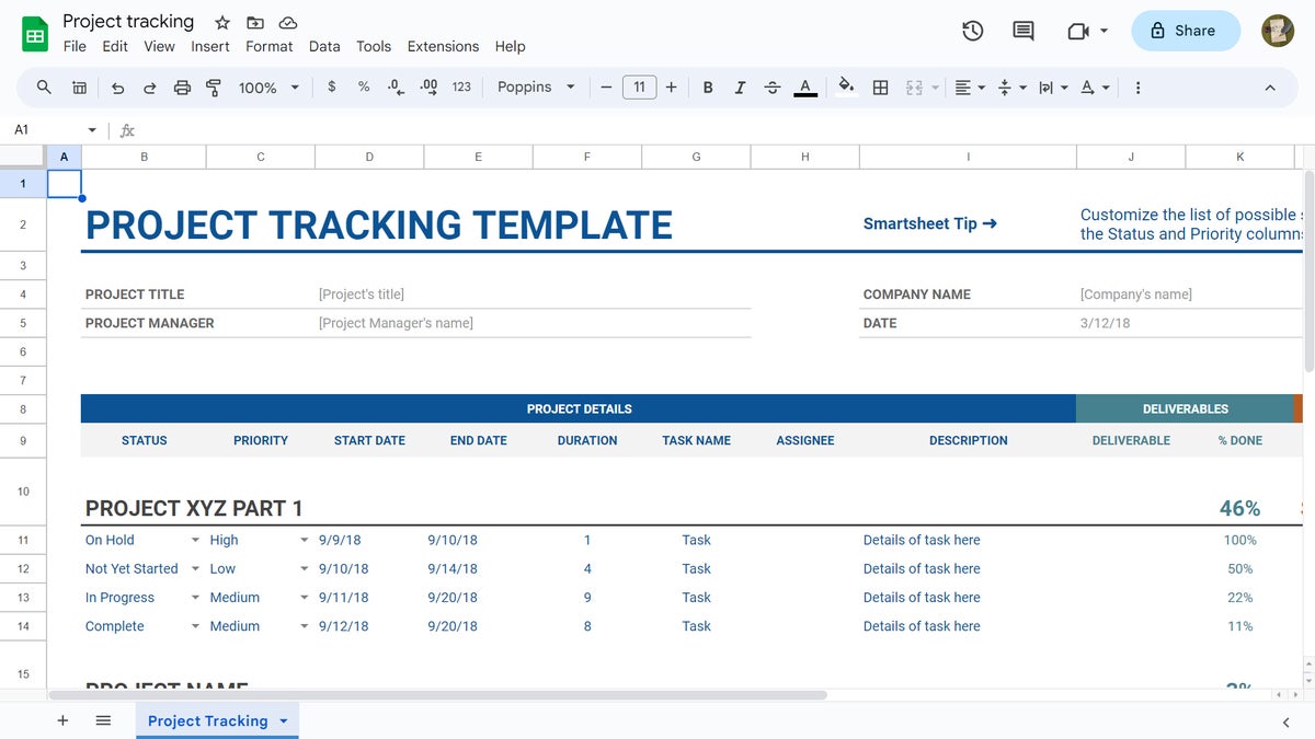 google sheets project mgmt 02 project tracking template