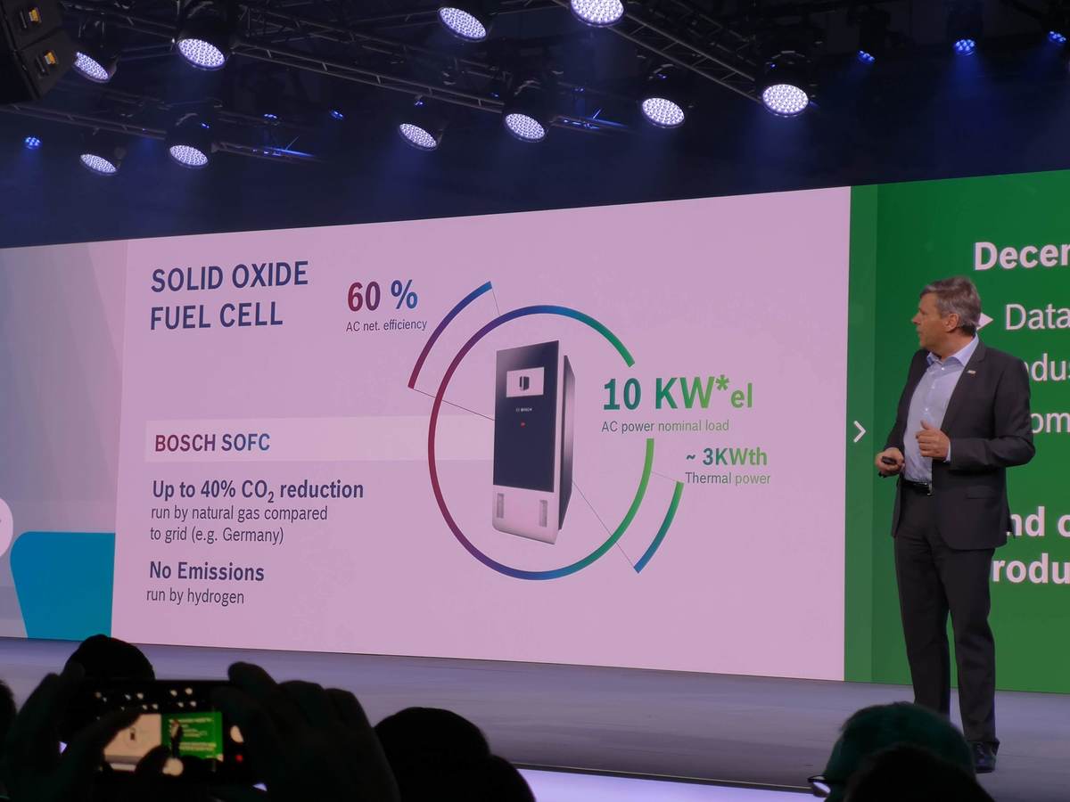 Bosch presentation, Connected World, fuel cell prototype
