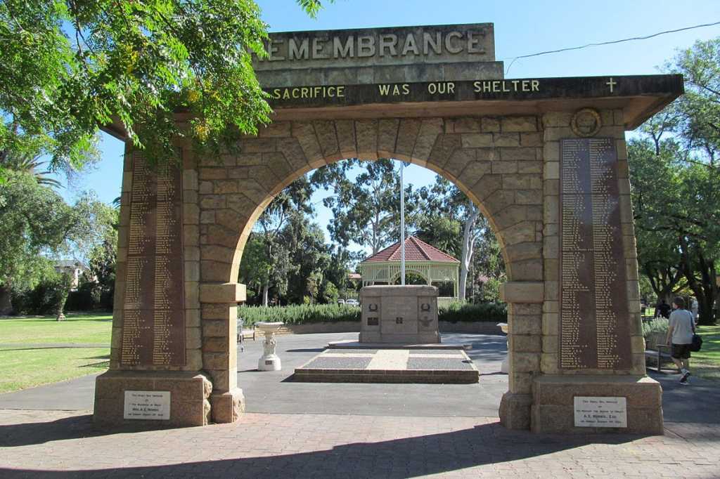 city of unley, south australia, remembrance arch closeup